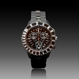 Montre Dior Christal 38 mm Onyx et Diamants Chronographe Quartz de 2012.