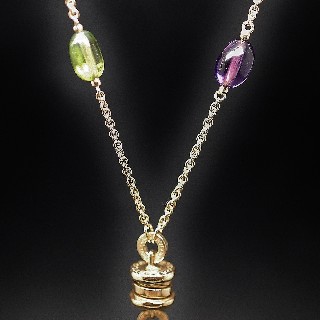 Collier pendentif  Bulgari "B-Zéro-1" de 2011. Pierres Naturelles.