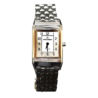 Montre Jaeger LeCoultre Reverso Lady en Or et Acier Quartz. Vers 2007.