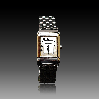 Montre Jaeger LeCoultre Reverso Lady en Or et Acier Quartz. Vers 2007.