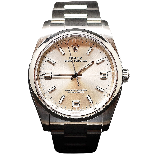 Montre Rolex Oyster Perpetual Homme Acier de 2008. Cadran Gris . Ref : 116000 .