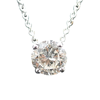 Collier Pendentif Diamant de 1.69 Cts J-VS1 . Or 18 Cts. 