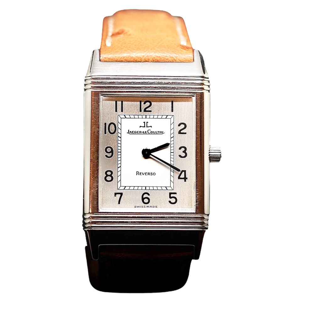 Montre Jaeger LeCoultre Reverso Médium en Acier Quartz. Vers 2007.