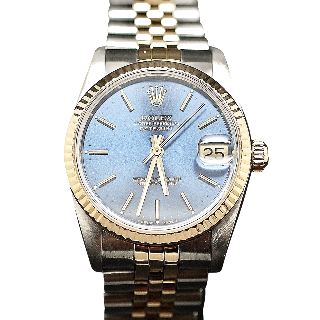 Montre Rolex Oyster Datejust Médium Or et Acier de 1986 . Cadran Bleu. Ref : 68273 . Montre Rolex Oyster Datejust Médium Or et Acier de 1986 . Cadran Bleu. Ref : 68273 .