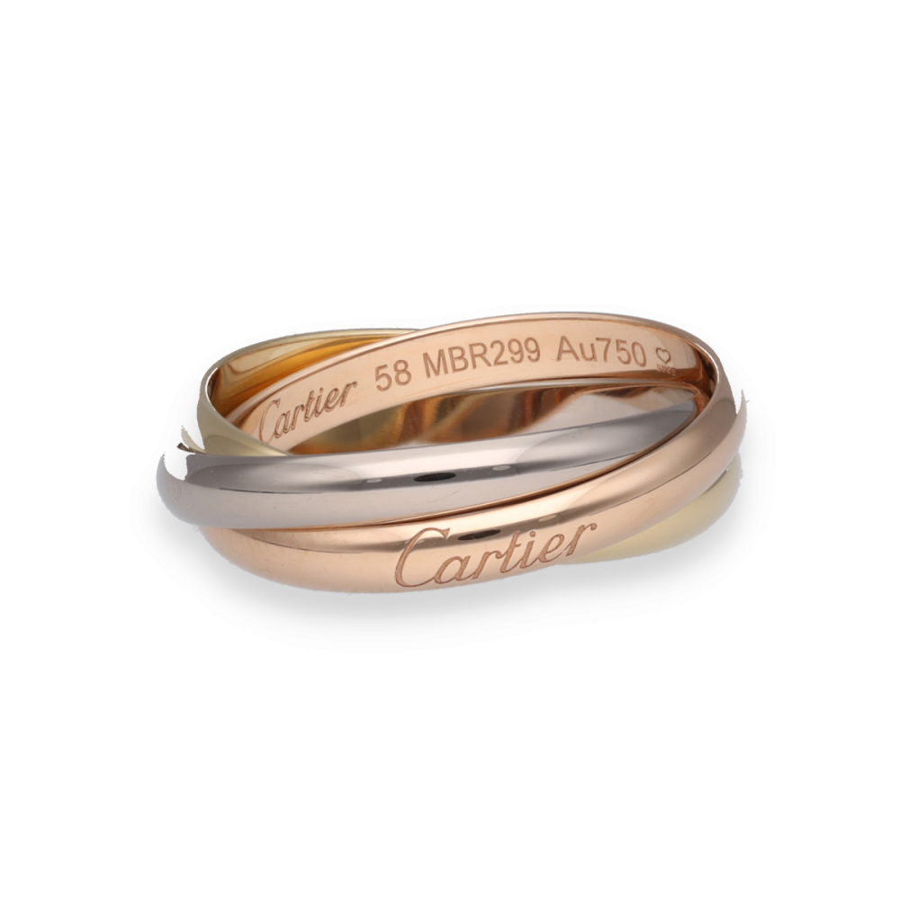 Bague Cartier Trinity Petit Mod le En Or 18 Cts De 2021 Taille 58 