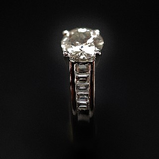 Solitaire en or 18k avec Diamant brillant 1.15 Cts qualité M-VS2 .