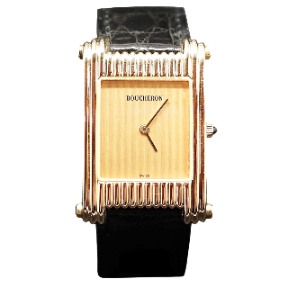 Montre Boucheron "Reflet" grand modèle à quartz en or jaune 18k . Montre Boucheron "Reflet" grand modèle à quartz en or jaune 18k .