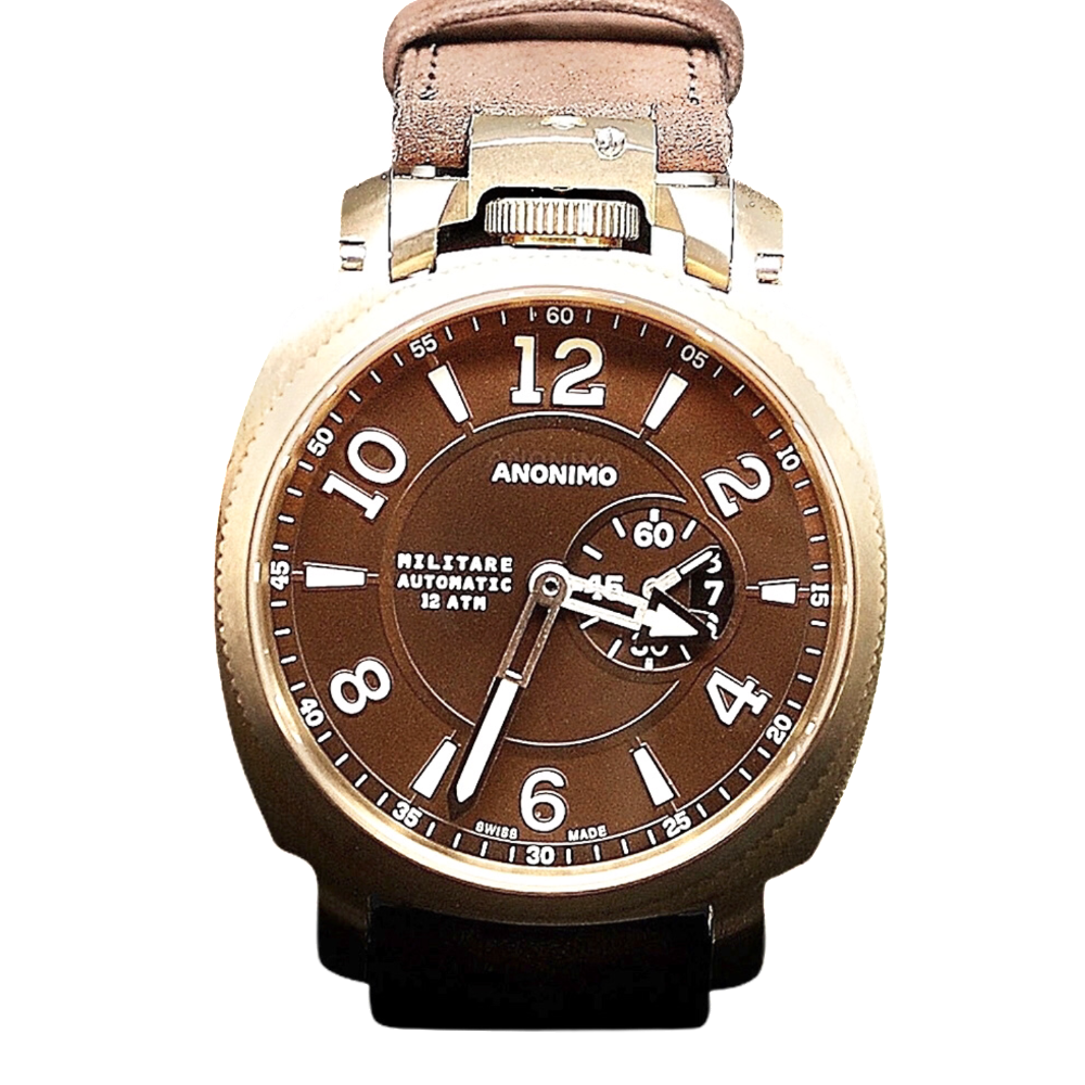 Montre Anonimo "Militare" 43mm Bronze Automatique Collection 2013. Destockage Neuf.