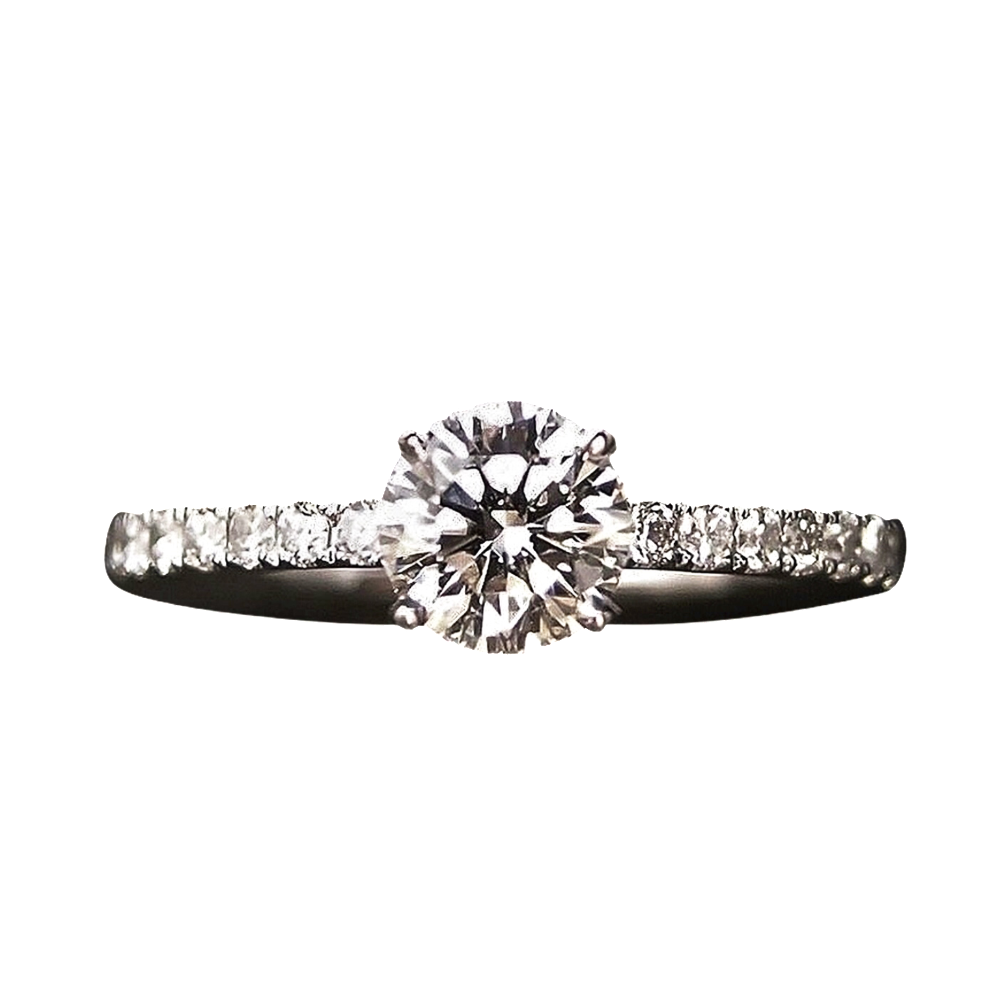 Solitaire Diamant 0,70 Cts G-VS2 en Or 18 Cts + 0.22 Cts.