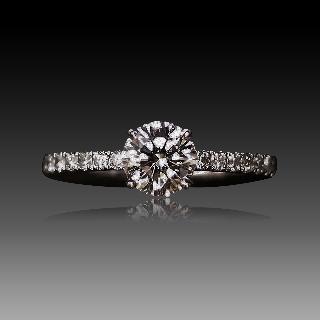 Solitaire Diamant 0,70 Cts G-VS2 en Or 18 Cts + 0.22 Cts.