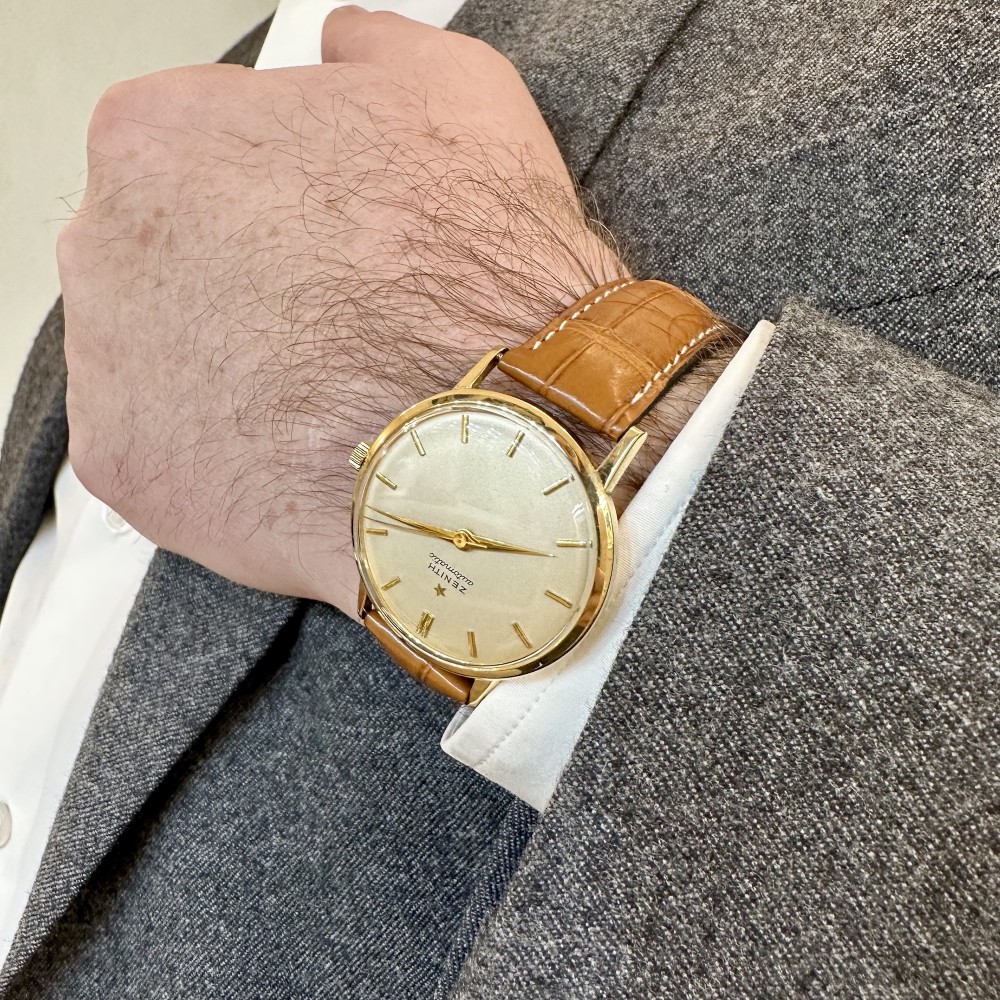 Montre Bracelet Zenith Automatique – Boîtier Acier, Plaquée Or, Occasion
