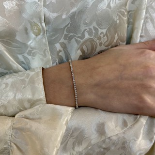 Bracelet Or 18k Serti Diamants