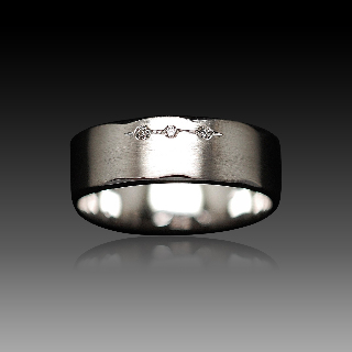 Bague Stern Or gris 18k modèle "Code" Diamants, Taille 53 de 2009.