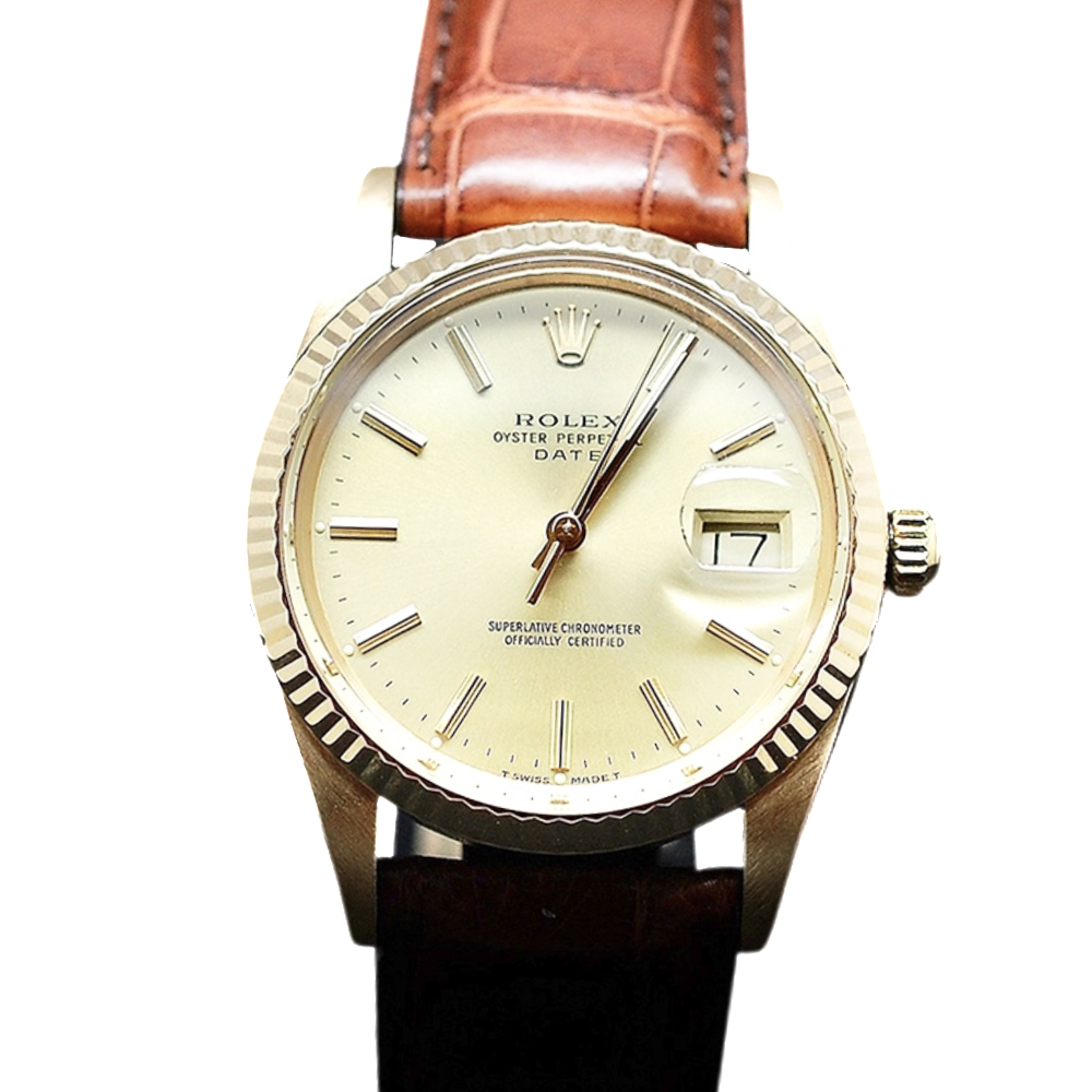 Montre Rolex Oyster Date Or jaune 18k de 1986. Ref: 15038. Automatique.