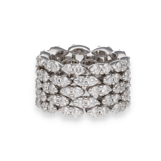 Bague Mauboussin "Je le veux" en or gris 18 Cts avec...