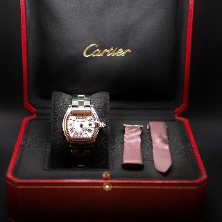 Montre Cartier Dame "Roadster" petit modèle en acier quartz Vers 2010.