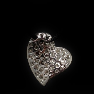 Pendentif "Coeur" Or Gris 18k et 3.0 carats de Diamants extrablancs.