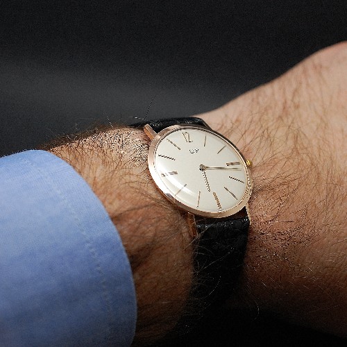 Montre Mécanique Extra Plate Loisy - Plaquée Or - Fabrication Française Vers 1980 - Bon État