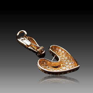 Boucles d'oreilles Boucheron Or jaune 18K et 290 diamants, 7 cts, commande spéciale