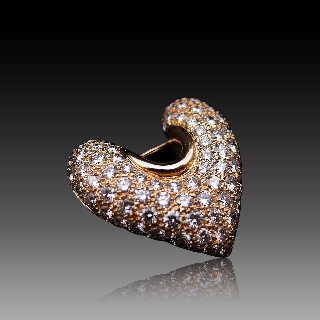 Boucles d'oreilles Boucheron Or jaune 18K et 290 diamants, 7 cts, commande spéciale