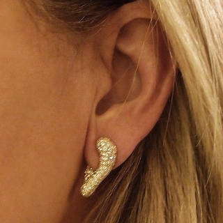 Boucles d'oreilles Boucheron Or jaune 18K et 290 diamants, 7 cts, commande spéciale Boucles d'oreilles Boucheron Or jaune 18K et 290 diamants, 7 cts, commande spéciale