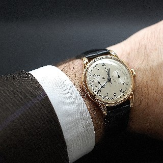 Montre Longines Vintage Chronographe Or rose 18k mécanique Vers 1945.