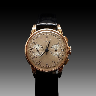 Montre Longines Vintage Chronographe Or rose 18k mécanique Vers 1945.