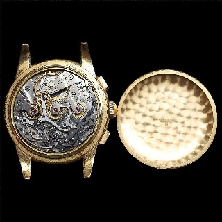 Montre Longines Vintage Chronographe Flyback Or rose 18k mécanique Vers 1945.