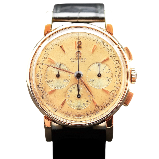 Montre Omega Vintage Chronographe Or rose 18k Mécanique Vers 1951.