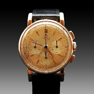 Montre Omega Vintage Chronographe Or rose 18k Mécanique Vers 1951.