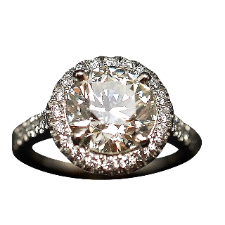 Solitaire en platine avec Diamant brillant 2.40 Cts J-VS2 + 0.40 Cts.