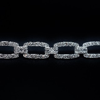  Bracelet Art Déco platine et diamants ronds avec 8.30 cts, vers 1925.