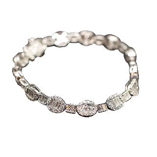 Bracelet en or gris 18 Cts avec 4.09 Cts de Diamants H-VS.