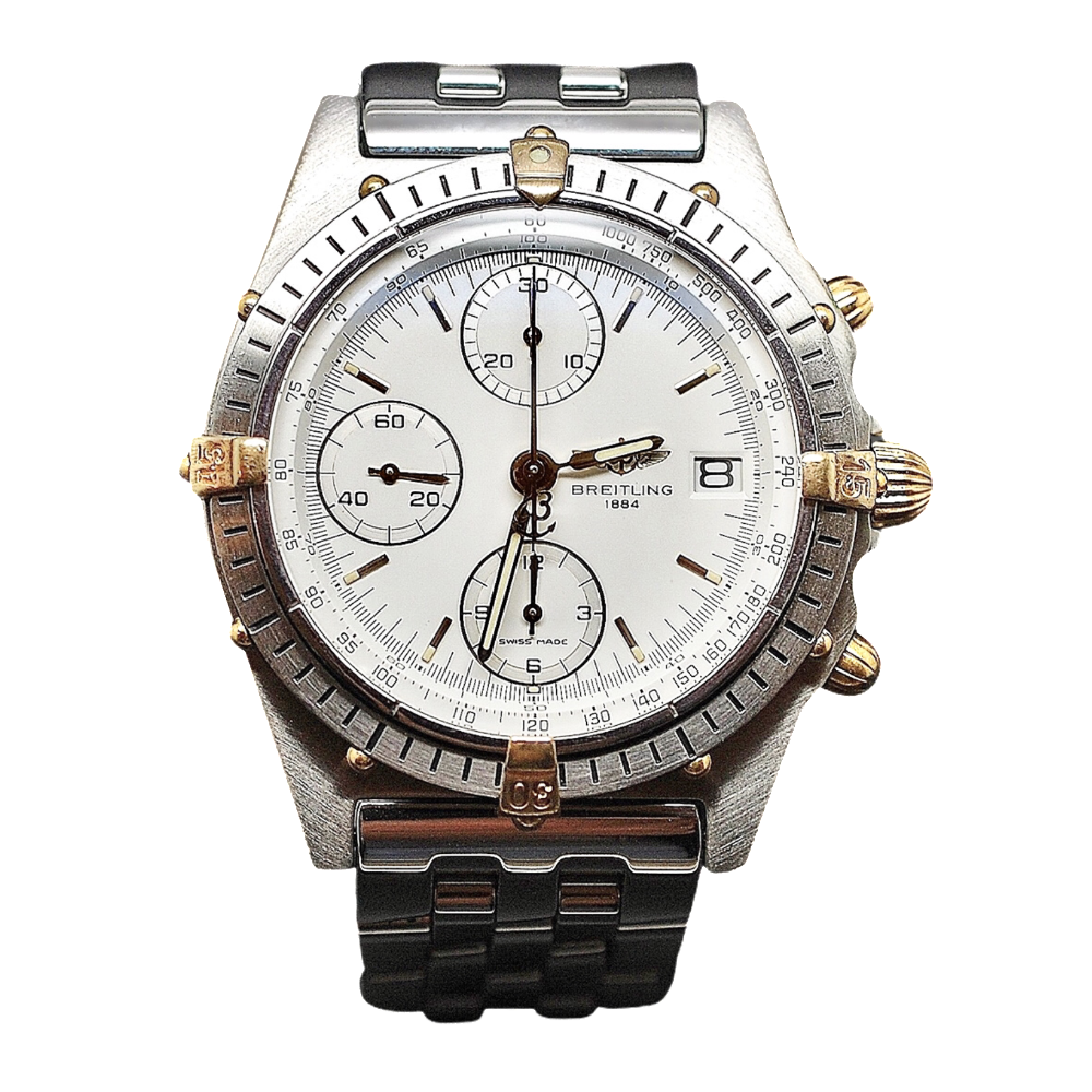 Montre Breitling Chronomat Or et Acier Vers 1990 Automatique Montre Breitling Chronomat Or et Acier Vers 1990 Automatique