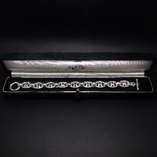 Bracelet Hermes Vintage en Argent. Vers 1980. maille Ovale Bracelet Hermes Vintage en Argent. Vers 1980. maille Ovale