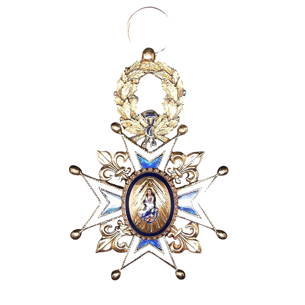 Grande Croix de l'Ordre de Chevalier de l'ordre de Charles III d'Espagne en or 18k et email Vers 1890. Grande Croix de l'Ordre de Chevalier de l'ordre de Charles III d'Espagne en or 18k et email Vers 1890.