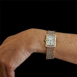 Montre Cartier "Tank Louis Cartier "Extraplate Or Jaune 18k Vers 1980 Mécanique Montre Cartier "Tank Louis Cartier "Extraplate Or Jaune 18k Vers 1980 Mécanique