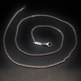 Chaine Chopard vers 2001 en or gris 18k, Maille Jaseron.