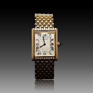 Montre Cartier "Tank Louis Cartier "Extraplate Or Jaune 18k Vers 1980 Mécanique Montre Cartier "Tank Louis Cartier "Extraplate Or Jaune 18k Vers 1980 Mécanique