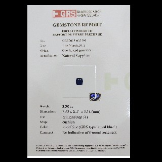 Bague Or gris 18 k Saphir 3.3 Ct Naturel non Chauffé Royal blue et Diamants .