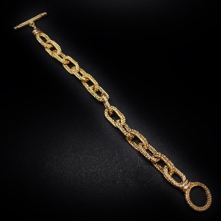 Bracelet maille chaine d'ancre en or jaune 18 Carats massif . 57.8 gr