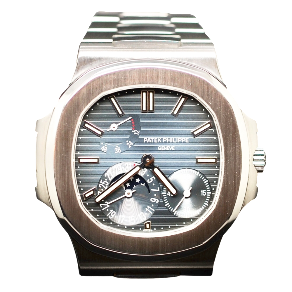 Montre Patek Philippe Homme Acier Nautilus réf : 5712 de 2009.  Boite-Papiers. 