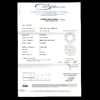 Solitaire en platine avec Diamant brillant 1.54 Cts qualité J-VVS2 . Solitaire en platine avec Diamant brillant 1.54 Cts qualité J-VVS2 .
