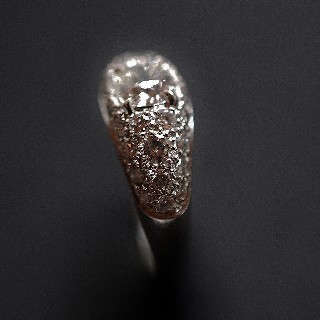 Bague Or Gris 18k avec 1.54 Cts de Diamants brillants et Coussin.
