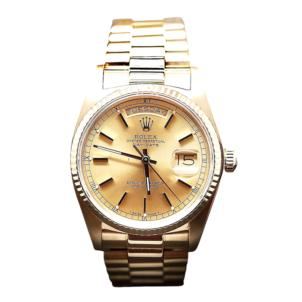 Montre Rolex Day-Date Homme Or jaune 18k de 1982. Ref: 18038. 