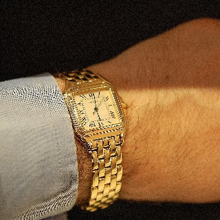 Montre Cartier "Panthère" homme GM en Or 18k massif quartz Vers 1998.