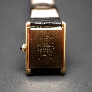 Montre Cartier homme "Must Tank" Vermeil mécanique de 1980.  