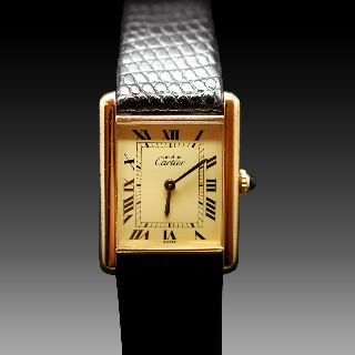 Montre Cartier homme "Must Tank" Vermeil mécanique de 1980.  