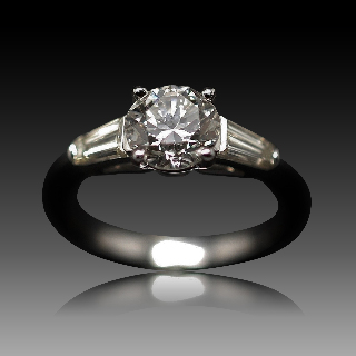 Solitaire Diamant de 1.57 Cts I-VS1 . Or 18 Cts.