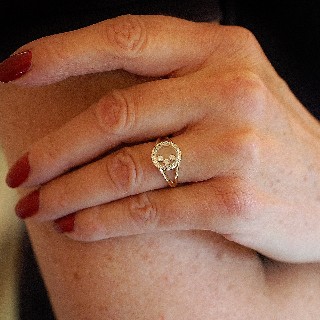 Bague Chopard Happy Diamonds Or Jaune 18k Diamants. Taille 54